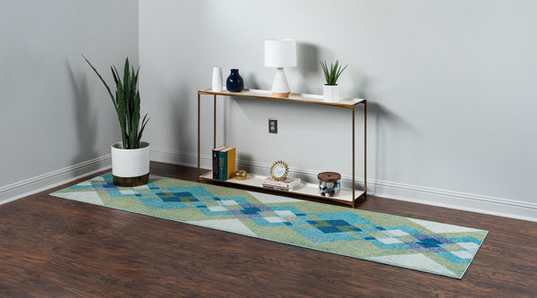 Marrakesh Elegance Collection Area Rug -  Rabat Runner Green  lifestyle 15