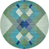 Marrakesh Elegance Collection Area Rug -  Rabat Round Green  lifestyle 11