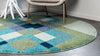 Marrakesh Elegance Collection Area Rug -  Rabat Round Green  lifestyle 17