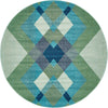 Marrakesh Elegance Collection Area Rug -  Rabat Round Green  lifestyle 13