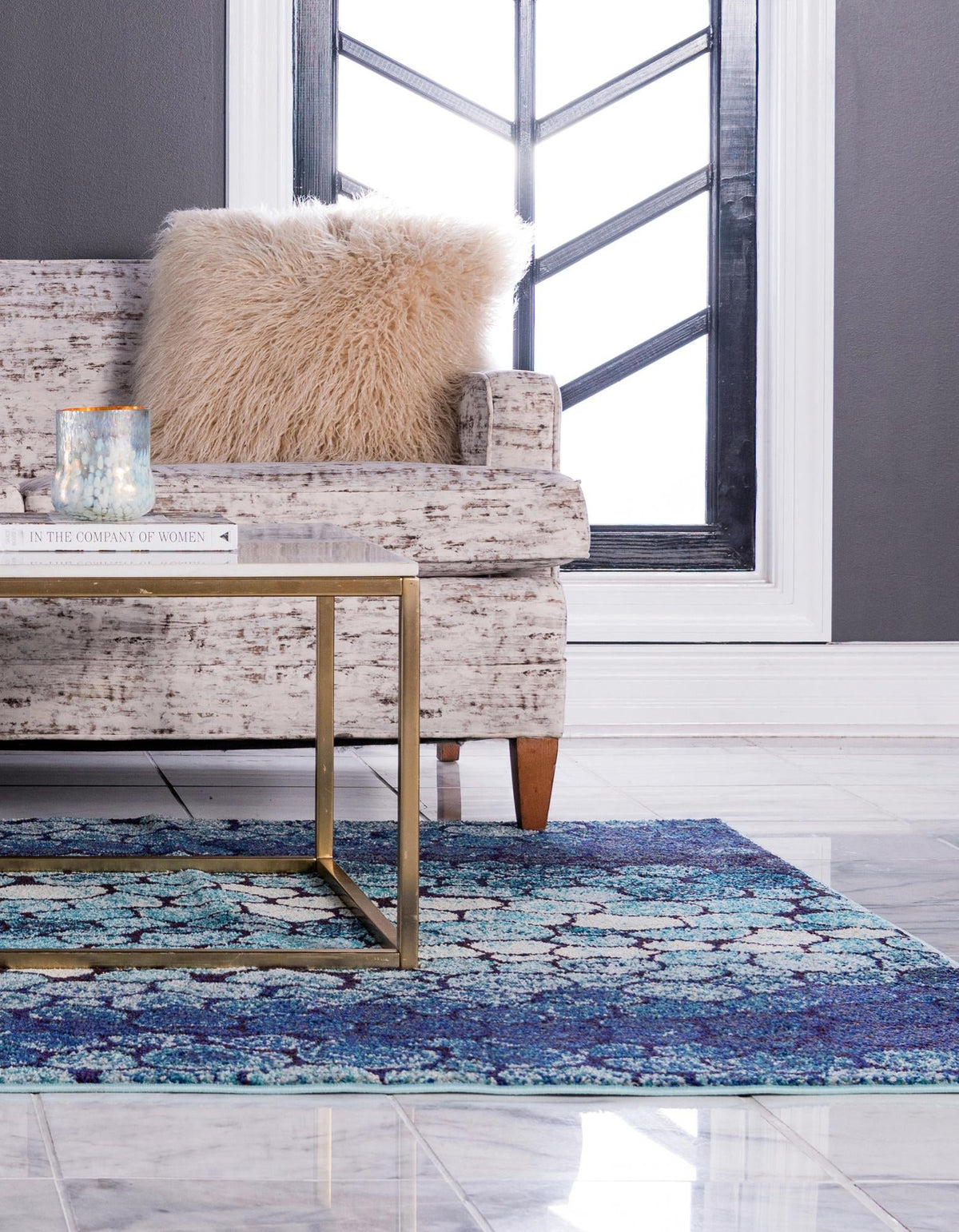 Marrakesh Elegance Collection Area Rug -  Selouane Rectangle Blue  lifestyle 4
