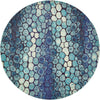 Marrakesh Elegance Collection Area Rug -  Selouane Round Blue  lifestyle 12
