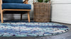 Marrakesh Elegance Collection Area Rug -  Selouane Round Blue  lifestyle 18