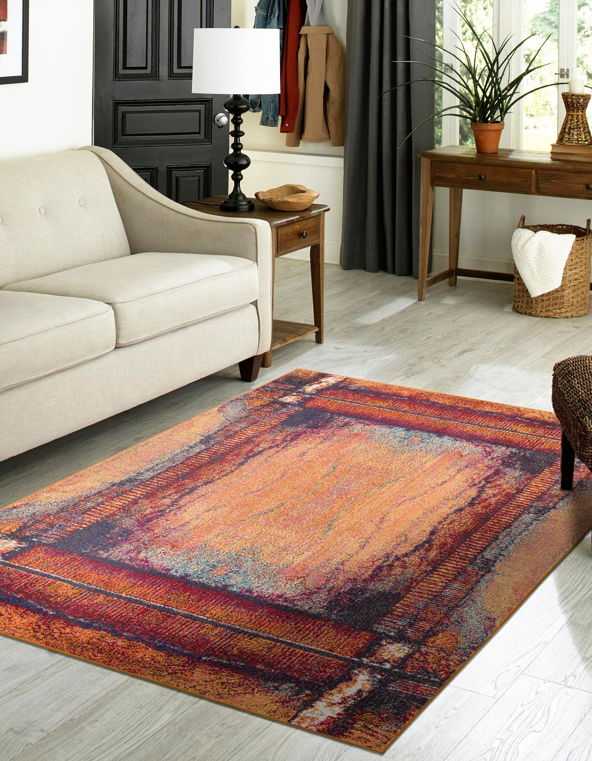 Marrakesh Elegance Collection Area Rug -  Sijilmasa Rectangle Orange  lifestyle 2