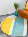 Marrakesh Elegance Collection Area Rug -  Volubilis. Round Beige  lifestyle 14