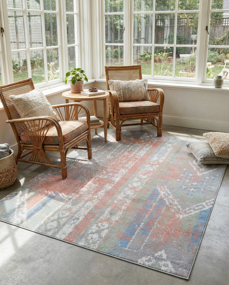 Aegean Elegance Washables Collection Area Rug -  Zakynthos Rectangle Multi  lifestyle 17