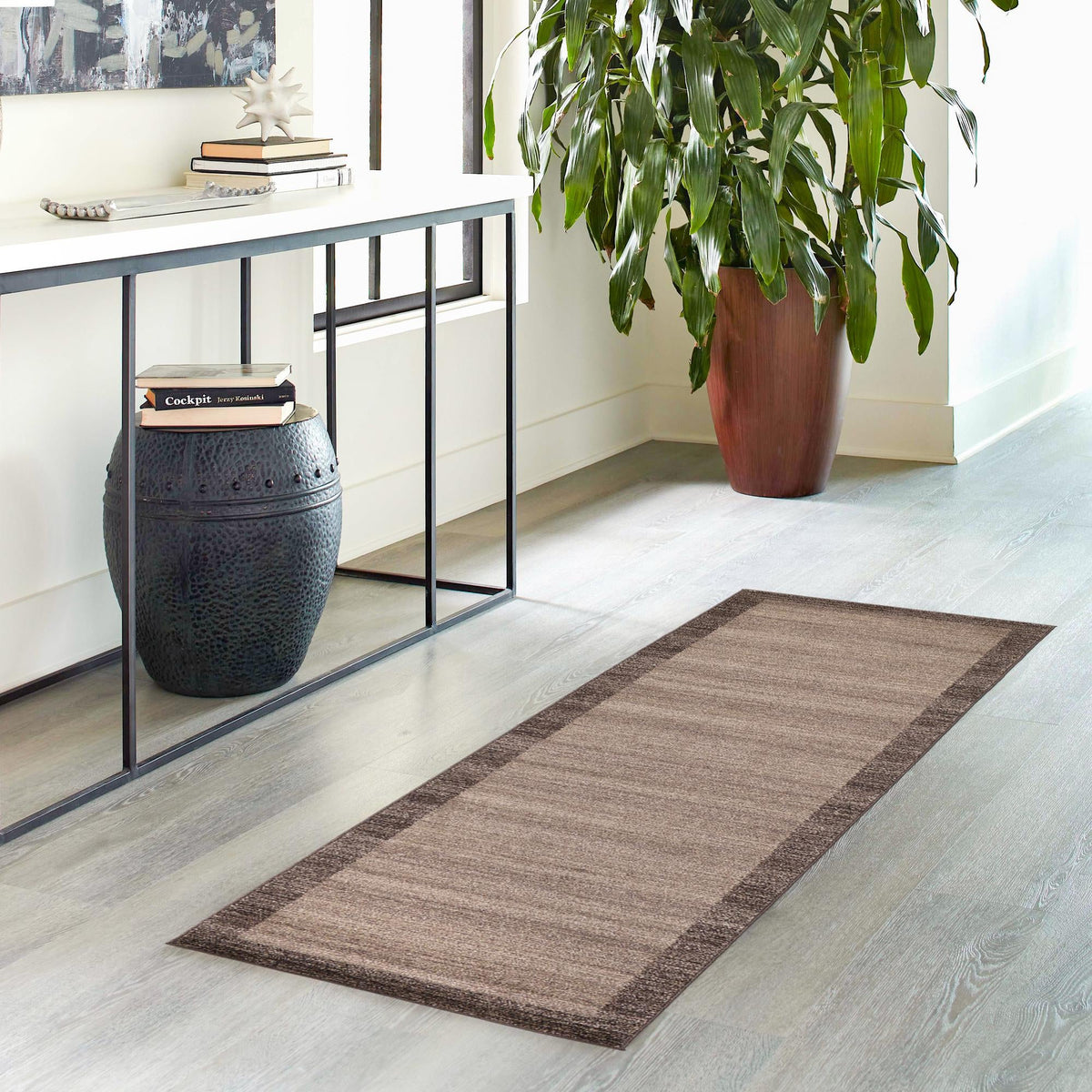 Studio Haven Collection Area Rug -  Conservatory (Light Brown) Runner Light Brown  lifestyle 75
