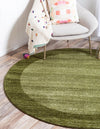 Studio Haven Collection Area Rug -  Conservatory (Light Green) Round Light Green  lifestyle 19