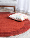 Studio Haven Collection Area Rug -  Conservatory (Terracotta) Round Terracotta  lifestyle 25
