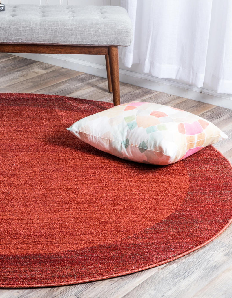 Studio Haven Collection Area Rug -  Conservatory (Terracotta) Round Terracotta  lifestyle 25
