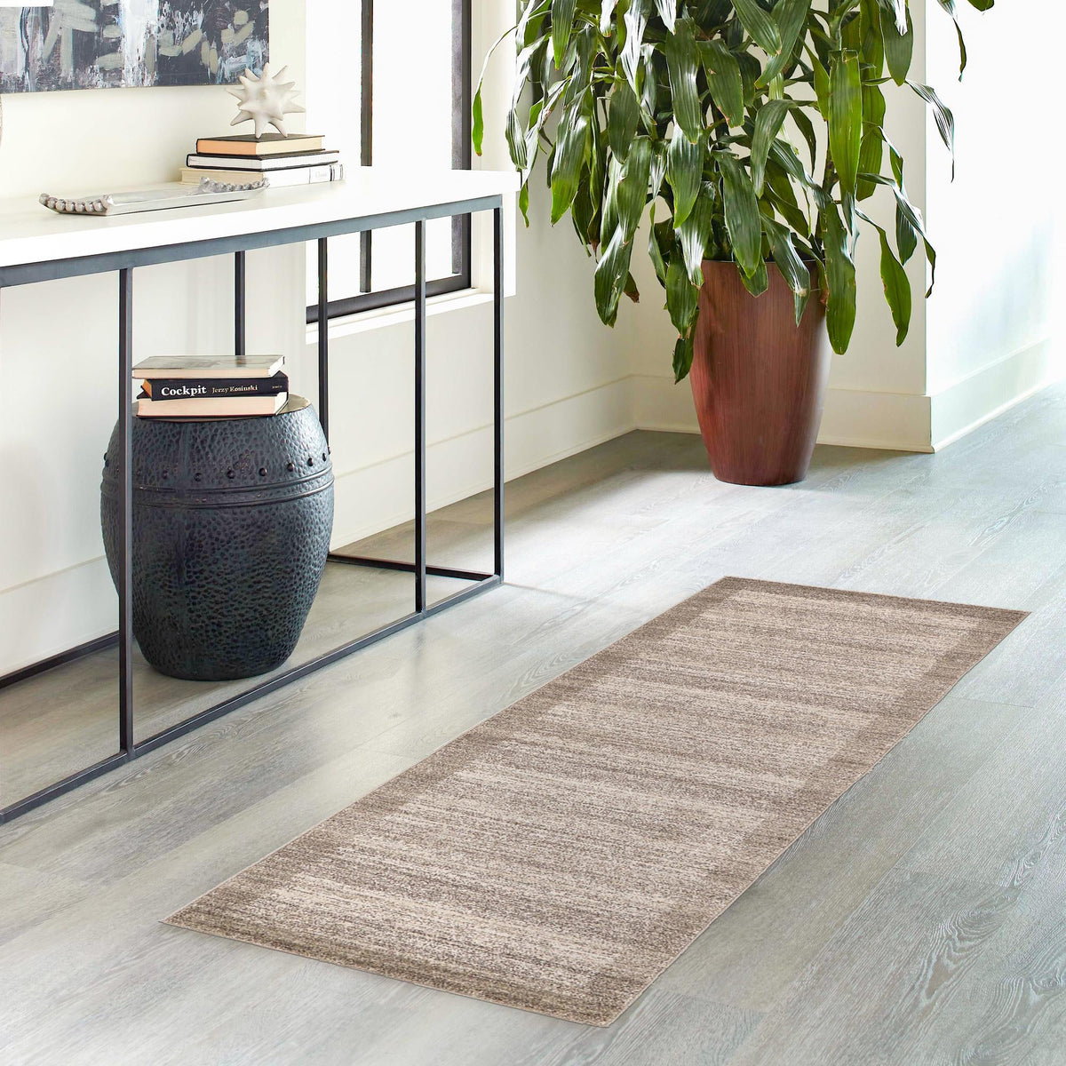 Studio Haven Collection Area Rug -  Conservatory (Beige) Runner Beige  lifestyle 60