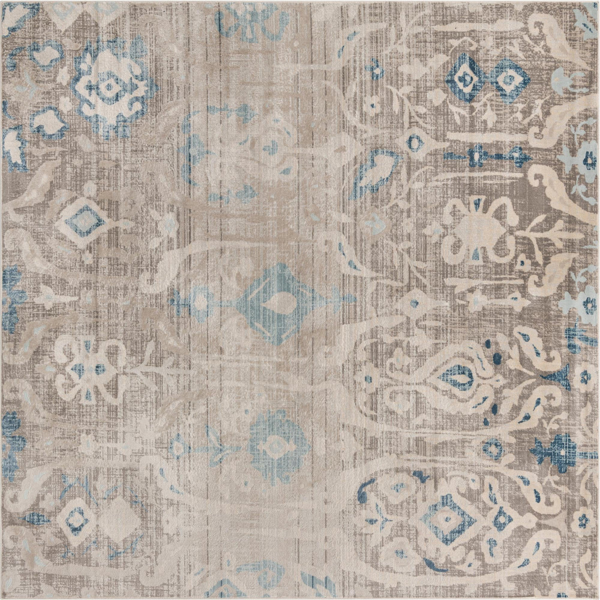 Heritage Retreat Collection Area Rug -  Chalet Square Dark Gray  lifestyle 8