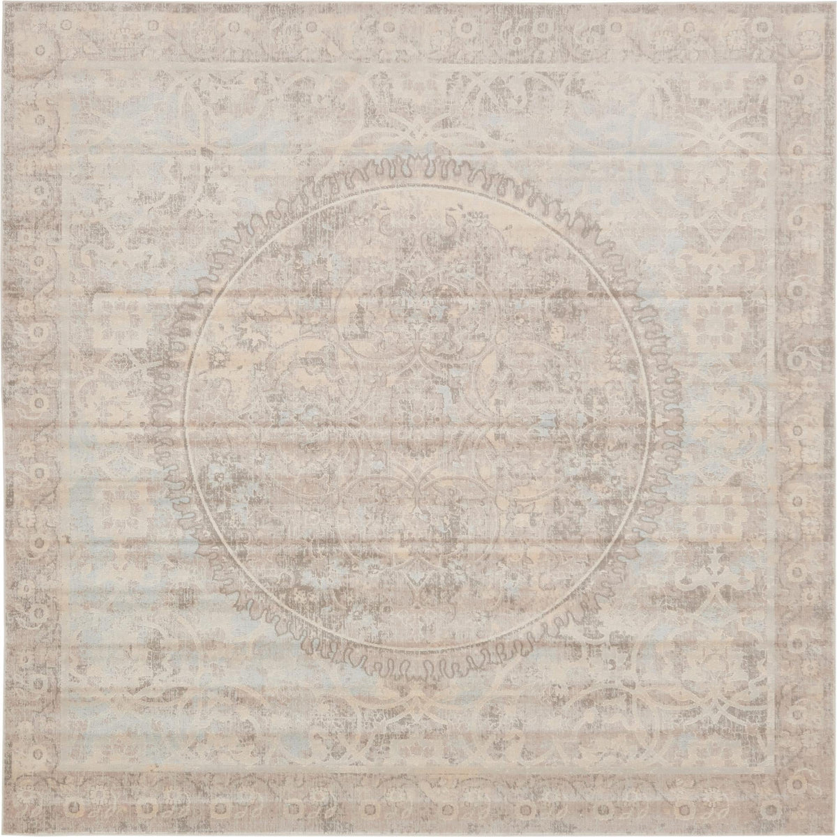 Heritage Retreat Collection Area Rug -  Mansion Square Beige  lifestyle 7