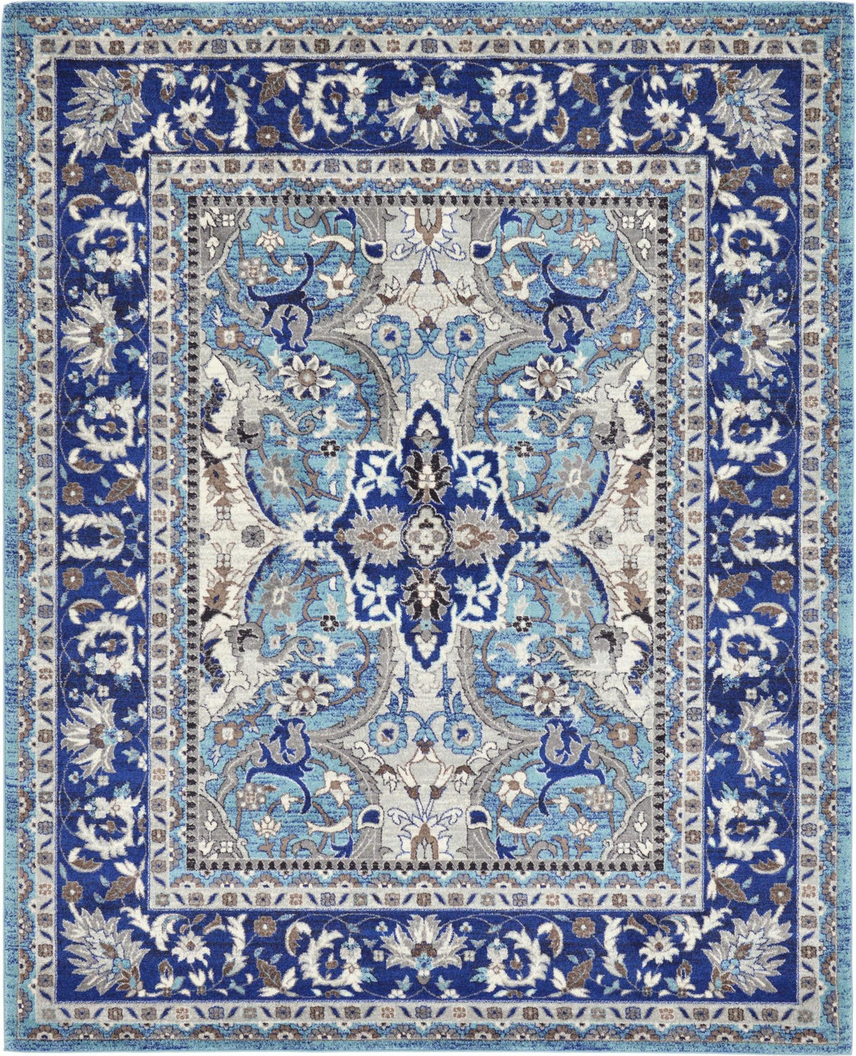 Antique Tapestry Collection Area Rug -  Windsor Rectangle Blue  lifestyle 3