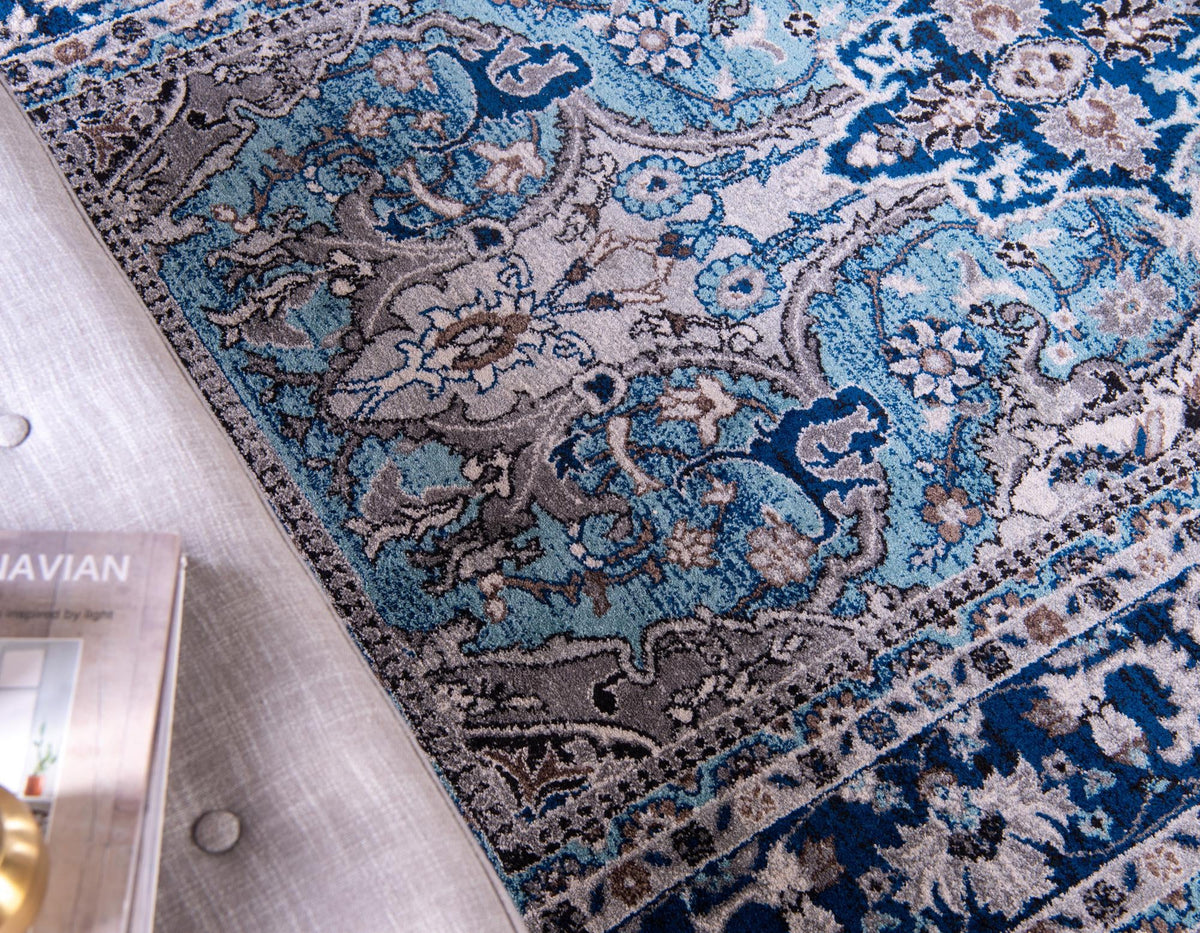 Antique Tapestry Collection Area Rug -  Windsor Rectangle Blue  lifestyle 18