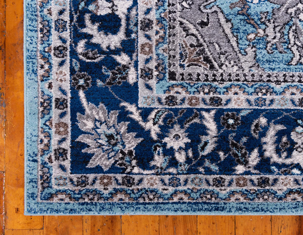 Antique Tapestry Collection Area Rug -  Windsor Rectangle Blue  lifestyle 24