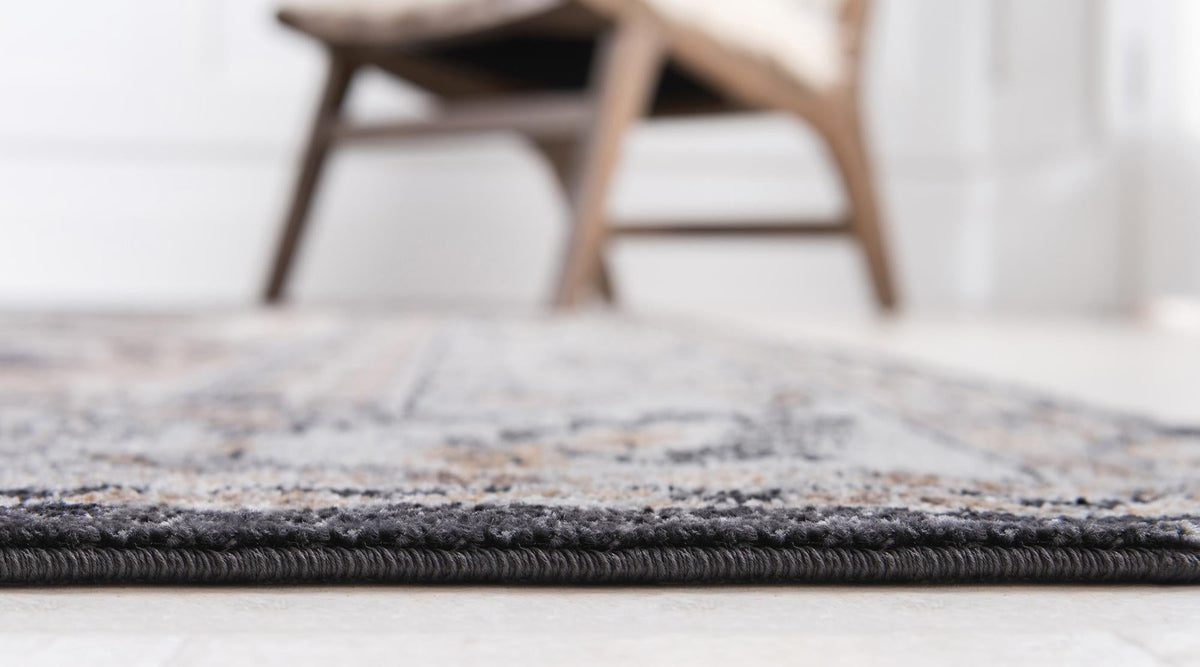Antique Tapestry Collection Area Rug -  Windsor Rectangle Charcoal  lifestyle 31