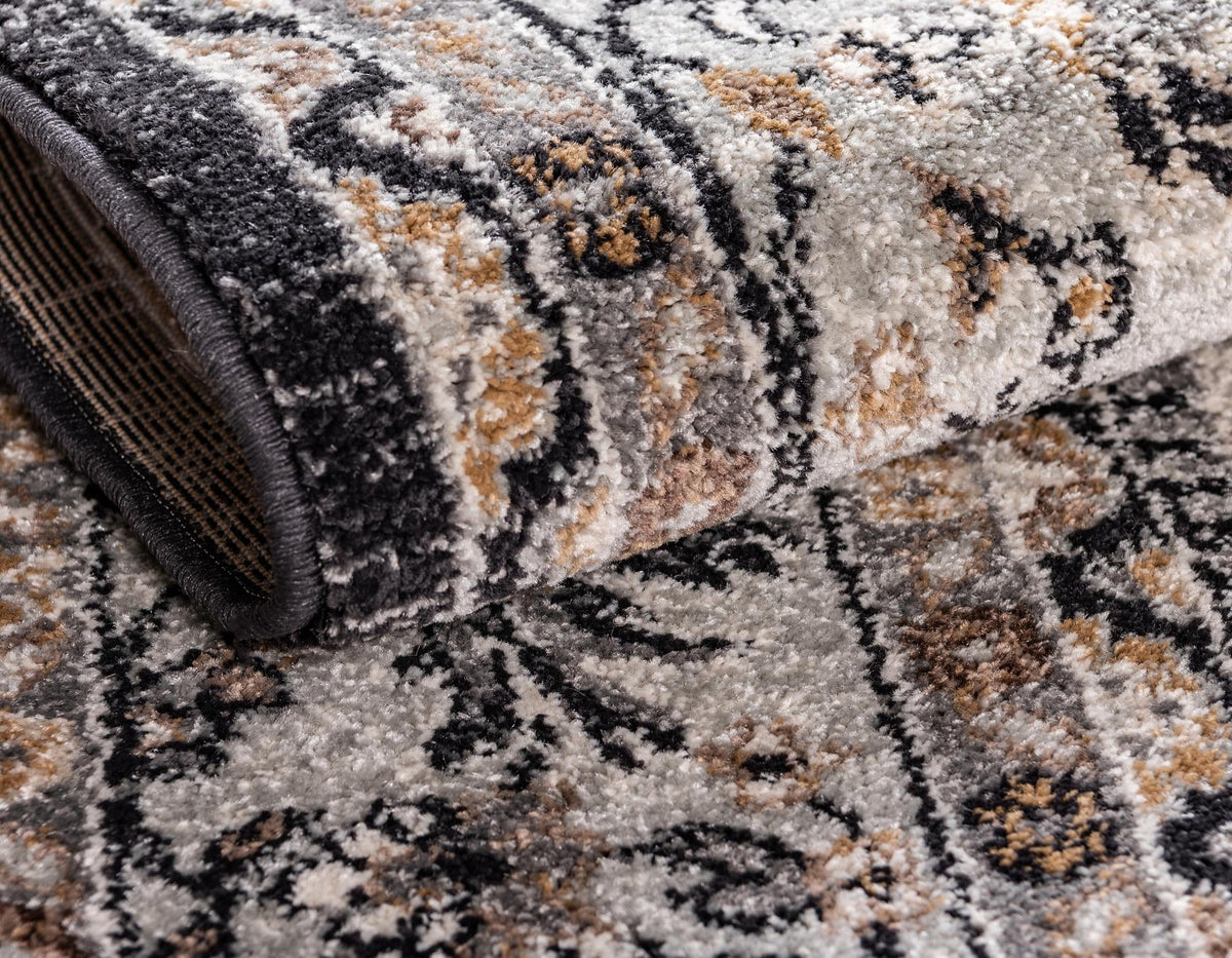 Antique Tapestry Collection Area Rug -  Windsor Rectangle Charcoal  lifestyle 41