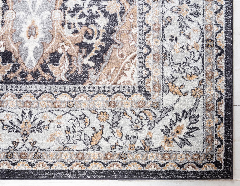 Antique Tapestry Collection Area Rug -  Windsor Rectangle Charcoal  lifestyle 50