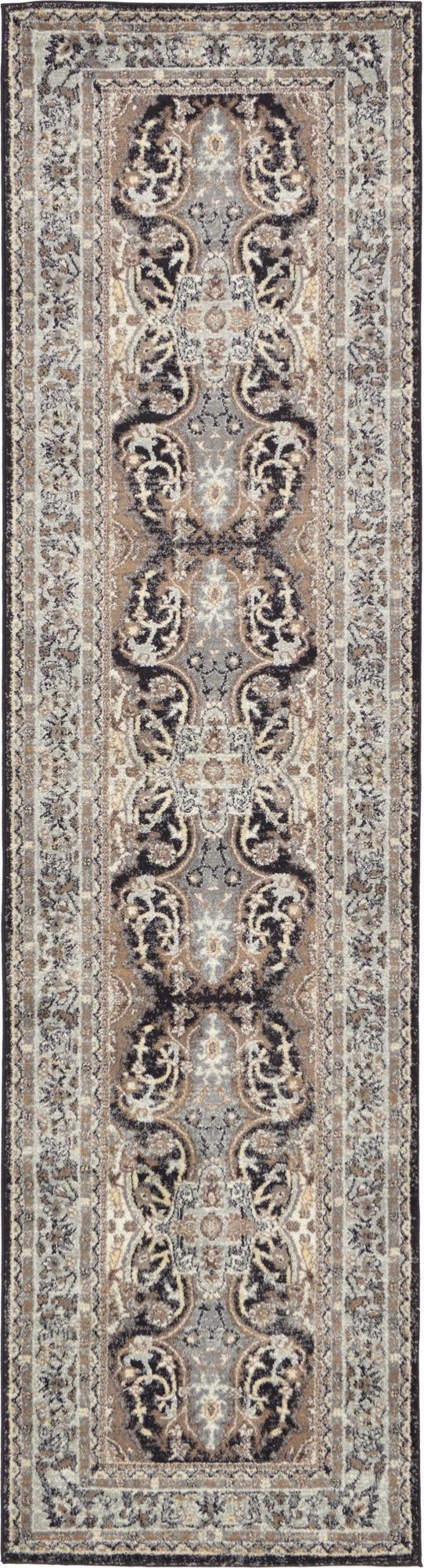 Antique Tapestry Collection Area Rug -  Windsor Runner Charcoal Gray  lifestyle 57