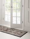 Antique Tapestry Collection Area Rug -  Windsor Runner Charcoal  lifestyle 91