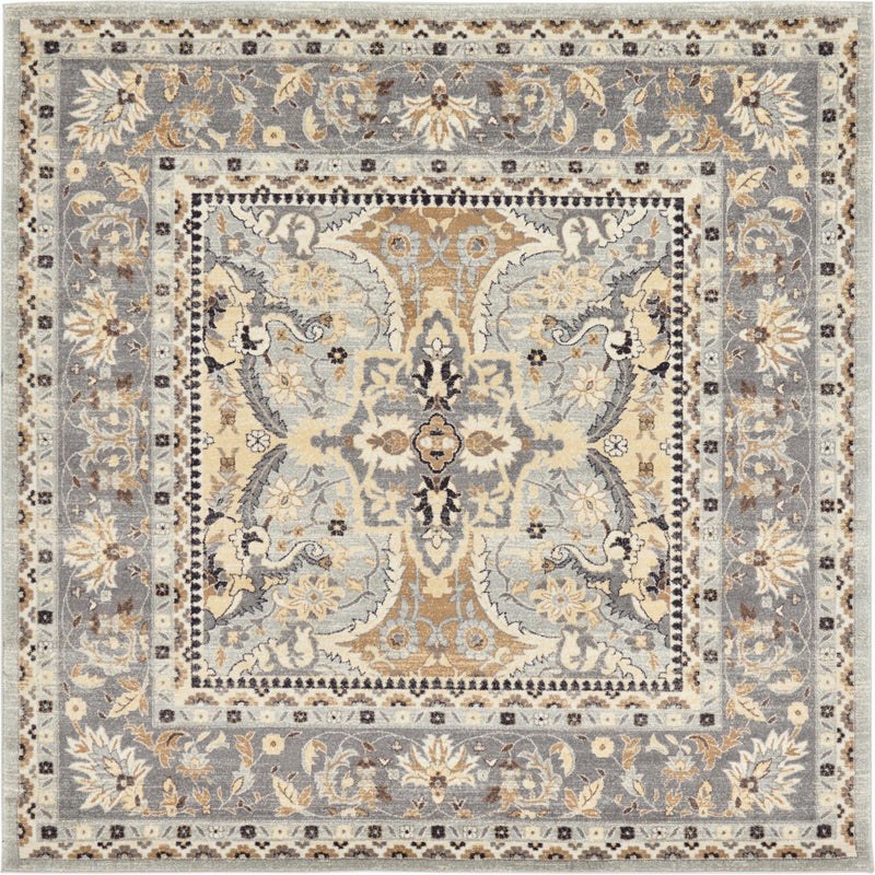 Antique Tapestry Collection Area Rug -  Windsor Square Silver  lifestyle 32