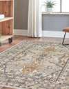 Antique Tapestry Collection Area Rug -  Windsor Rectangle Silver  lifestyle 9