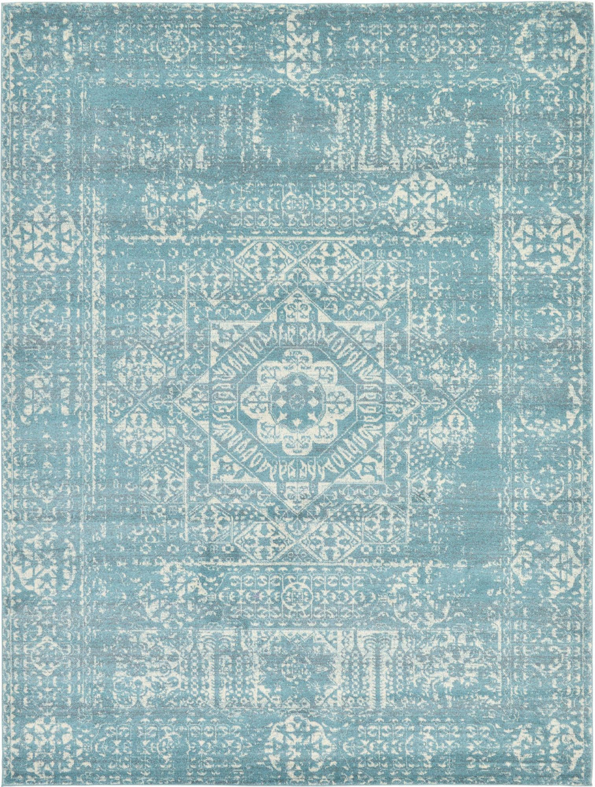 Antique Tapestry Collection Area Rug -  Chantilly Rectangle Light Blue Main