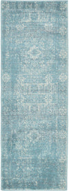 Antique Tapestry Collection Area Rug -  Chantilly Runner Light Blue  lifestyle 53