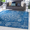 Antique Tapestry Collection Area Rug -  Chantilly Square Royal Blue  lifestyle 58