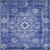 Antique Tapestry Collection Area Rug -  Chantilly Square Royal Blue  lifestyle 54
