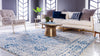 Antique Tapestry Collection Area Rug -  Chantilly Square Ivory  lifestyle 70