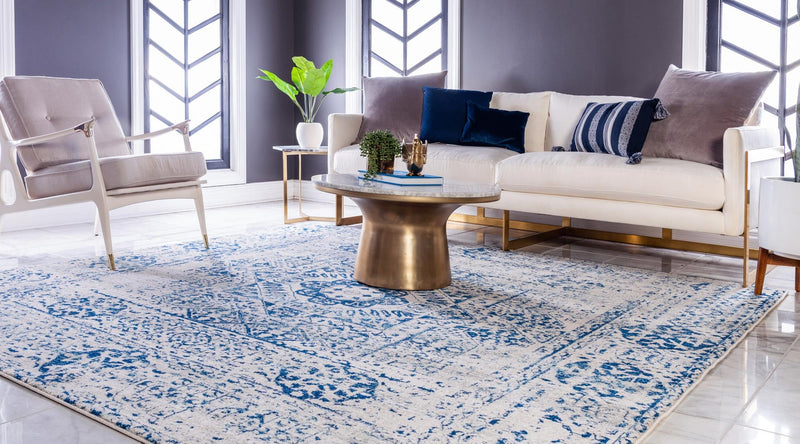 Antique Tapestry Collection Area Rug -  Chantilly Square Ivory  lifestyle 70