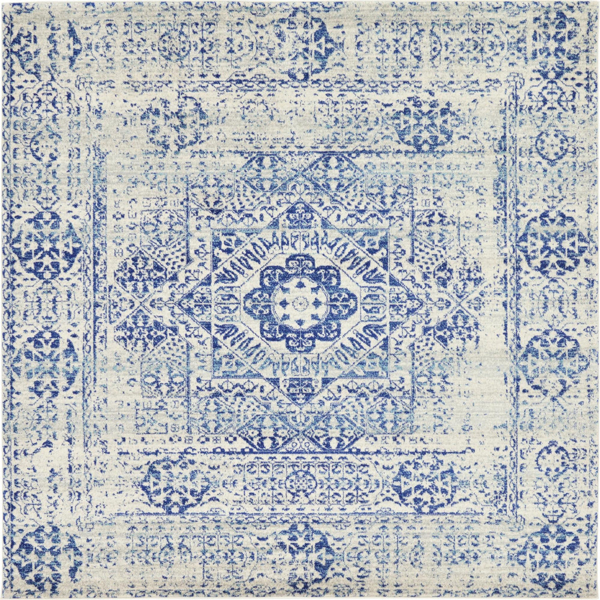 Antique Tapestry Collection Area Rug -  Chantilly Square Ivory  lifestyle 62