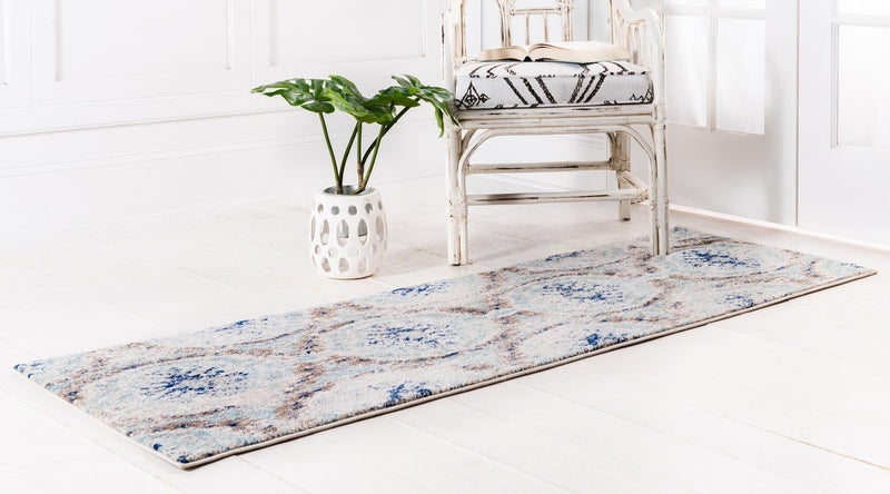 Antique Tapestry Collection Area Rug -  Hampton Runner Blue  lifestyle 24