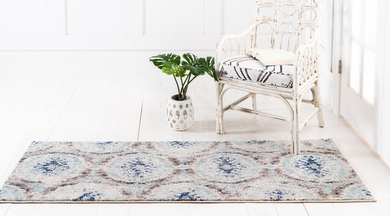 Antique Tapestry Collection Area Rug -  Hampton Runner Blue  lifestyle 27