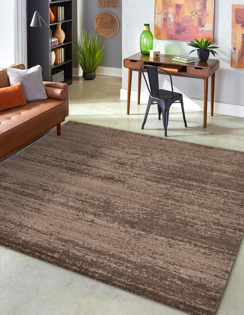 Studio Haven Collection Area Rug -  Gallery (Brown) Square Brown  lifestyle 24