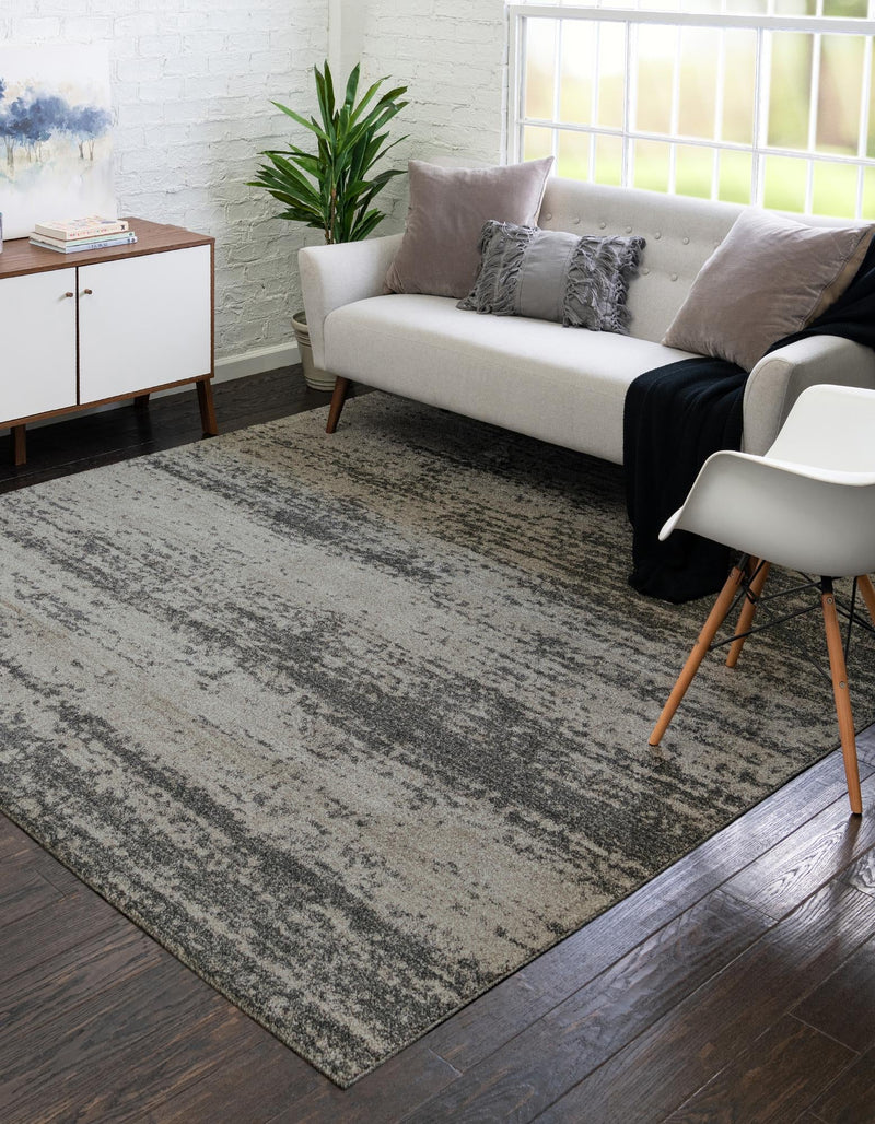 Studio Haven Collection Area Rug -  Gallery (Dark Gray) Square Dark Gray  lifestyle 39