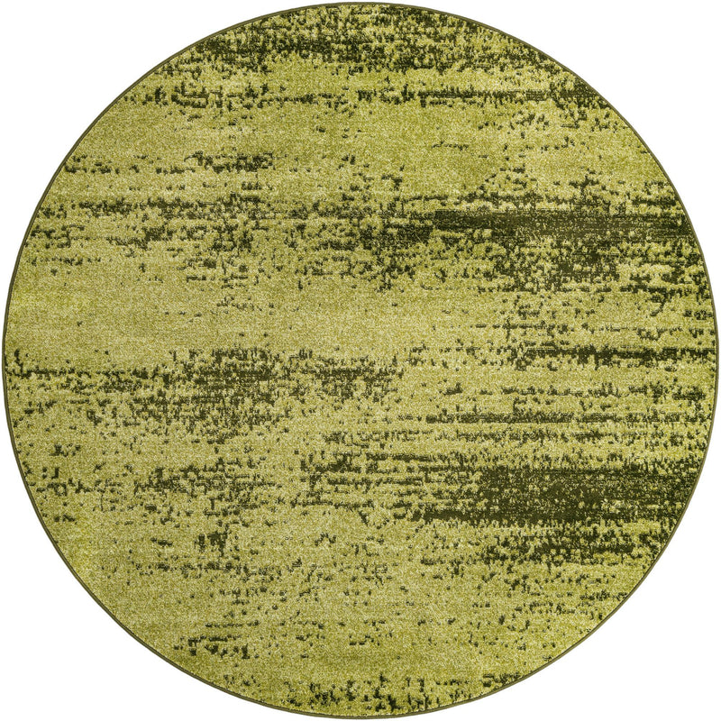 Studio Haven Collection Area Rug -  Gallery (Green) Round Green  lifestyle 20
