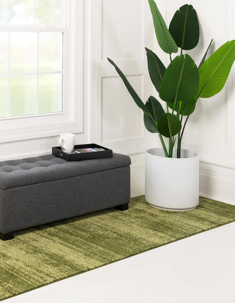Studio Haven Collection Area Rug -  Gallery (Green) Runner Green  lifestyle 28
