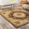 Versailles Elegance Collection Area Rug -  Louveciennes (Brown) Square Brown  lifestyle 61