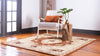 Versailles Elegance Collection Area Rug -  Louveciennes (Brick Red) Square Brick Red  lifestyle 23