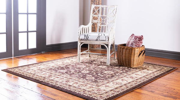 Jaipur Elegance Collection Area Rug -  Nahargarh (Brown) Square Brown  lifestyle 25