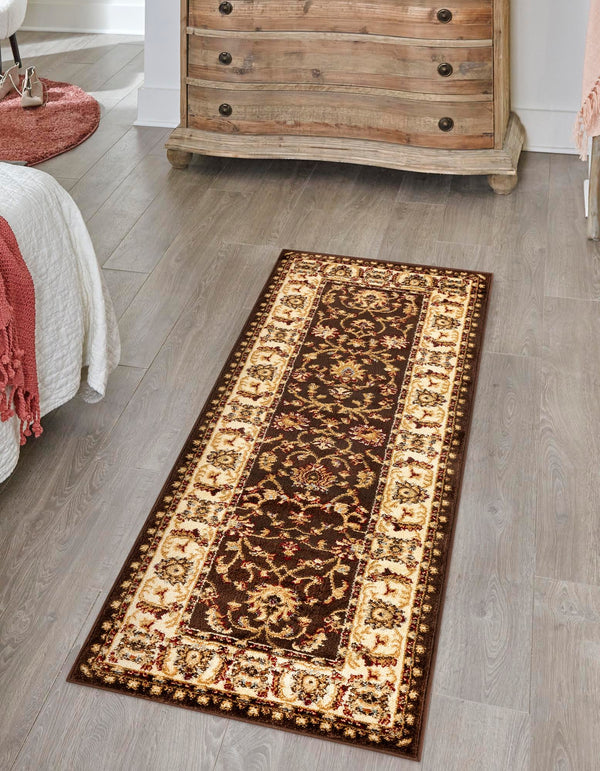 Jaipur Elegance Collection Area Rug -  Nahargarh (Brown) Runner Brown  lifestyle 24