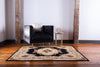 Versailles Elegance Collection Area Rug -  Vincennes Square Black  lifestyle 50