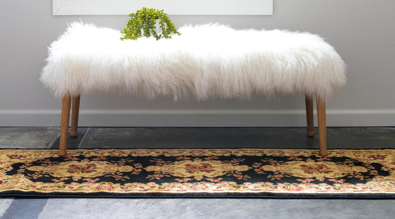 Versailles Elegance Collection Area Rug -  Vincennes Runner Black  lifestyle 55