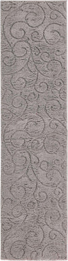 Botanical Bliss Shag Collection Area Rug - Blossomdale Runner Light Gray  lifestyle 183