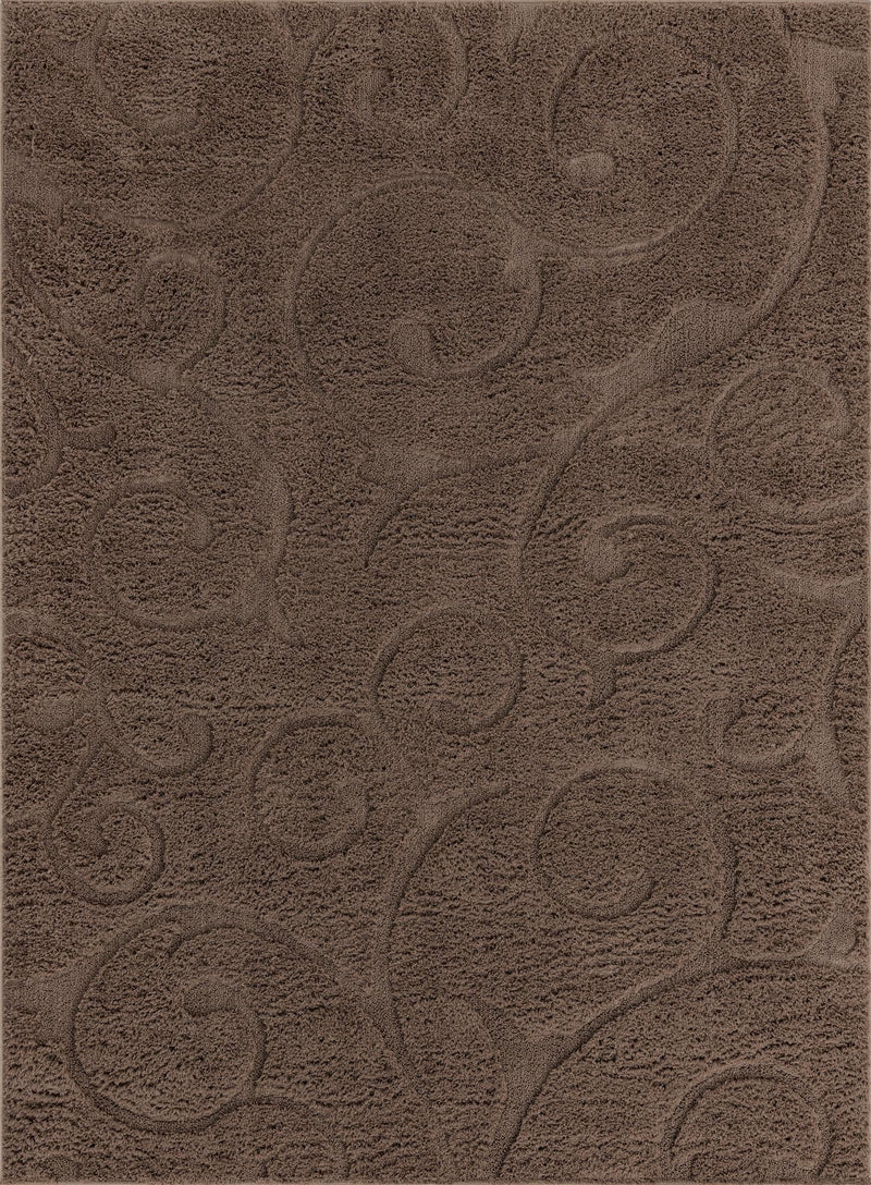 Botanical Bliss Shag Collection Area Rug - Blossomdale Rectangle Brown  lifestyle 8