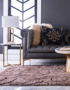 Botanical Bliss Shag Collection Area Rug - Blossomdale Rectangle Brown  lifestyle 33