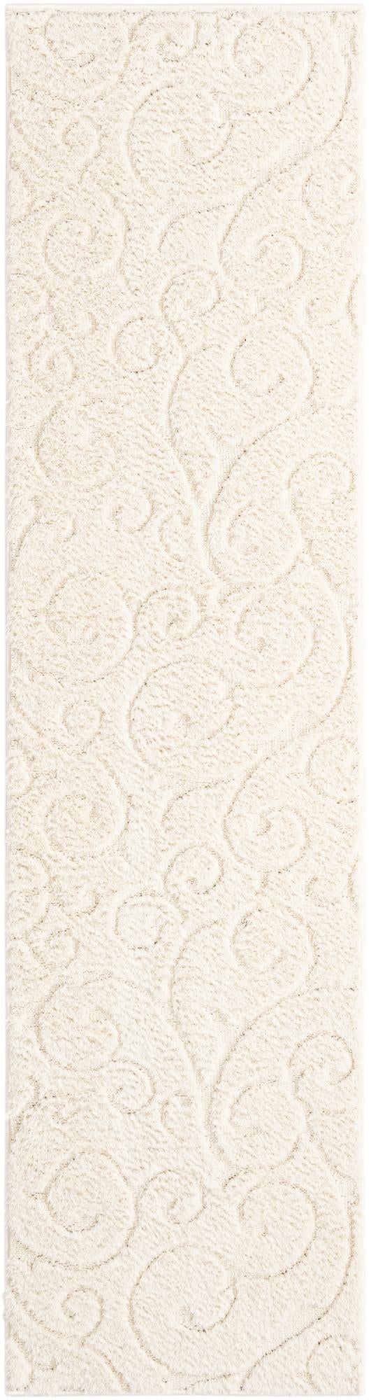 Botanical Bliss Shag Collection Area Rug - Blossomdale Runner Ivory  lifestyle 178